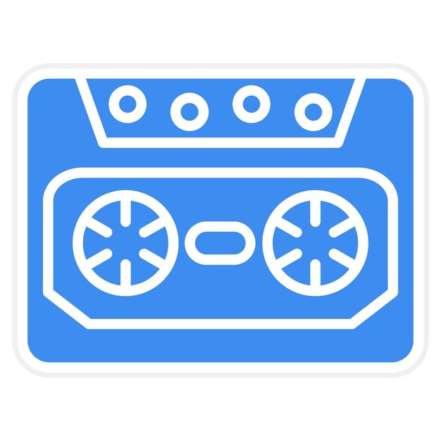 Vectorontwerp Cassette Icon Style