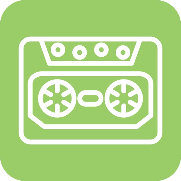 Vector vectorontwerp cassette icon style