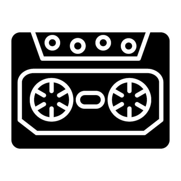 Vectorontwerp Cassette Icon Style