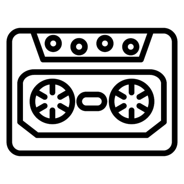 Vectorontwerp Cassette Icon Style