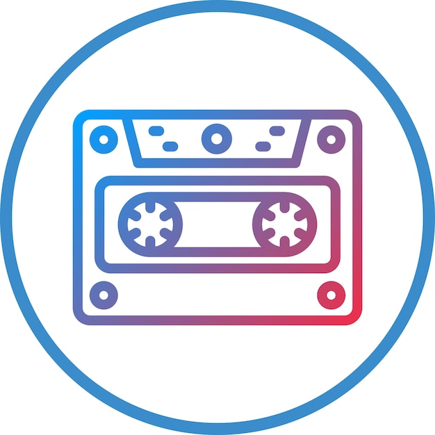 Vectorontwerp Cassette Icon Style
