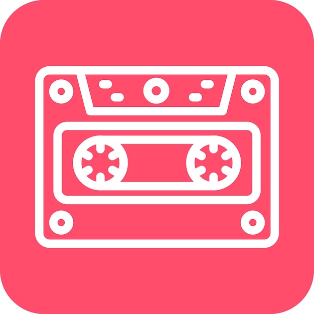 Vectorontwerp Cassette Icon Style
