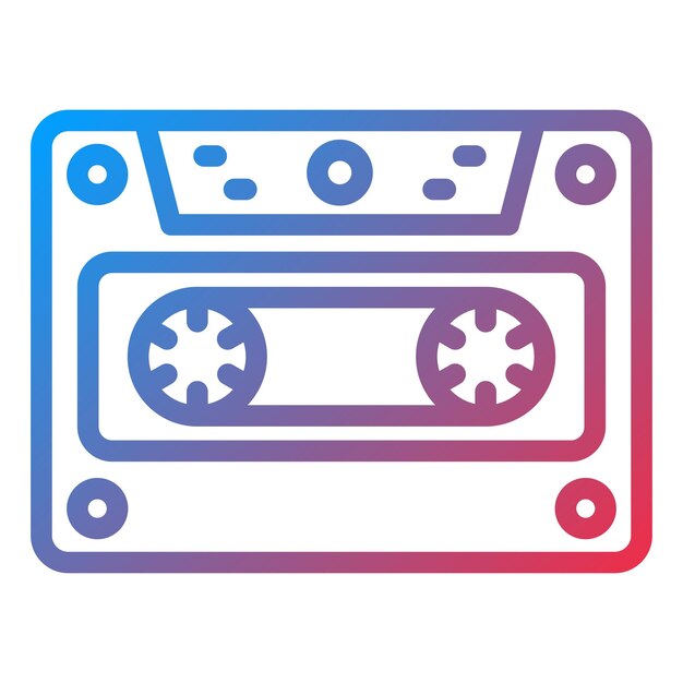 Vectorontwerp Cassette Icon Style