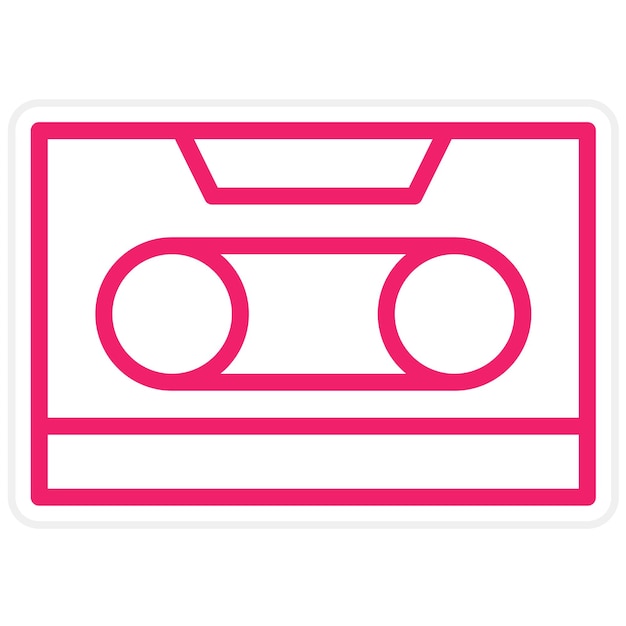 Vectorontwerp Cassettte Icon Style