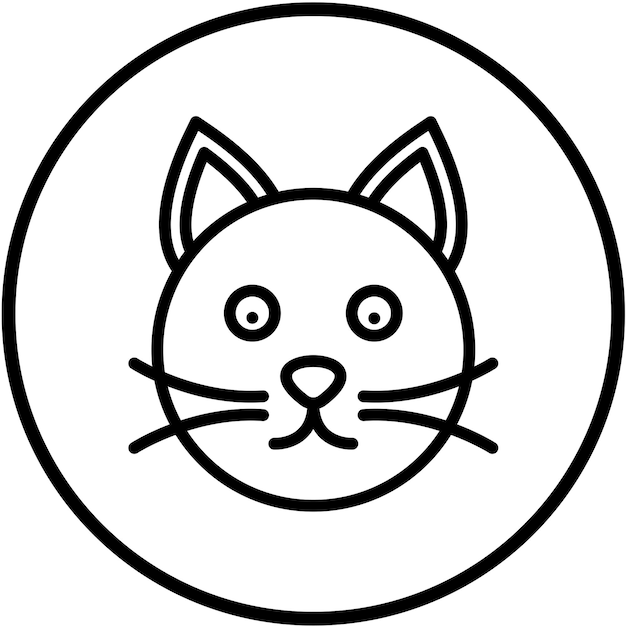 Vectorontwerp Cat Icon Style