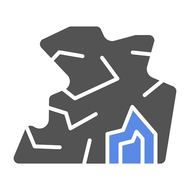 Vector vectorontwerp cave icon style