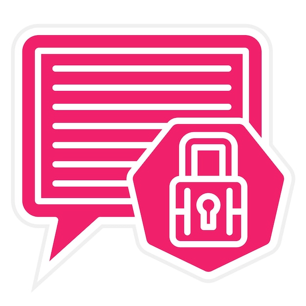 Vector vectorontwerp chat security icon style