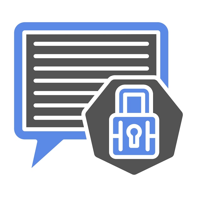 Vectorontwerp Chat Security Icon Style