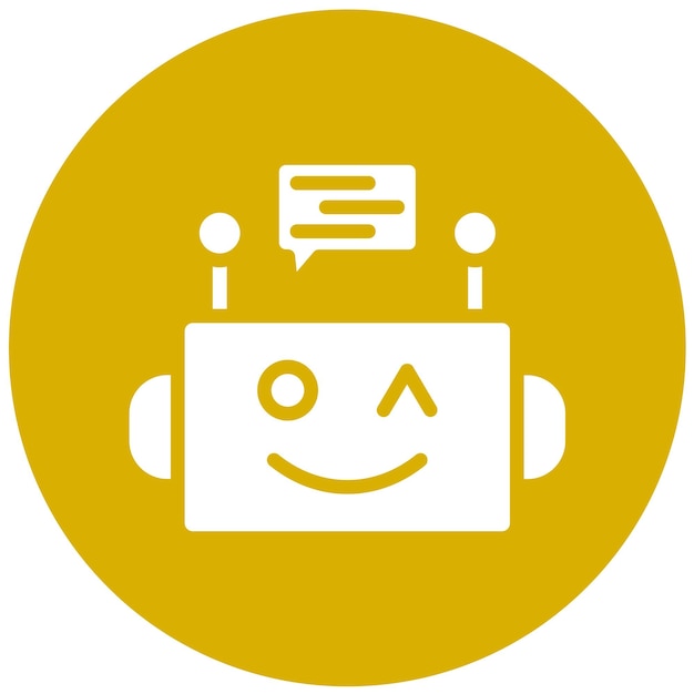 Vectorontwerp Chatbot Help Icon Stijl