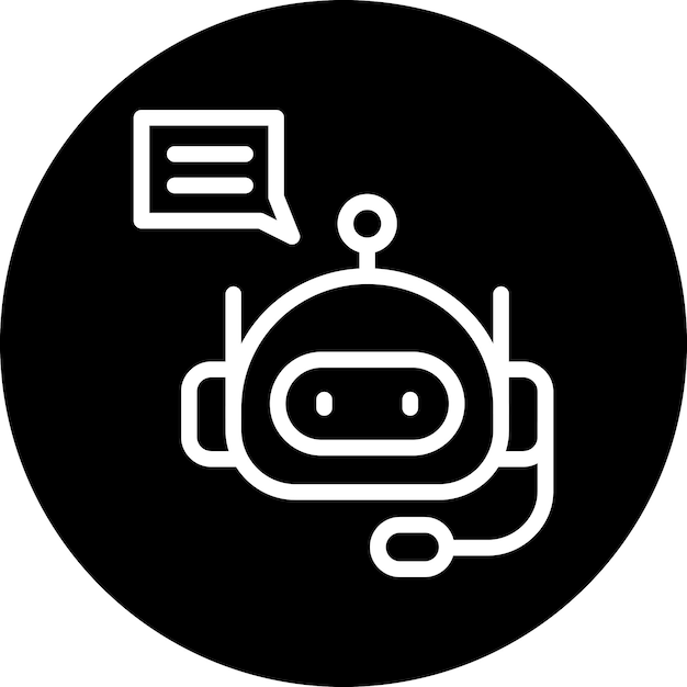 Vectorontwerp Chatbot Icon Style