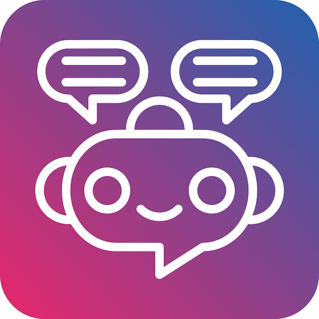 Vectorontwerp Chatbot Icon Style