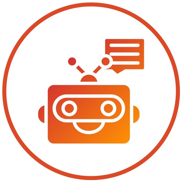 Vectorontwerp Chatbot Icon Style