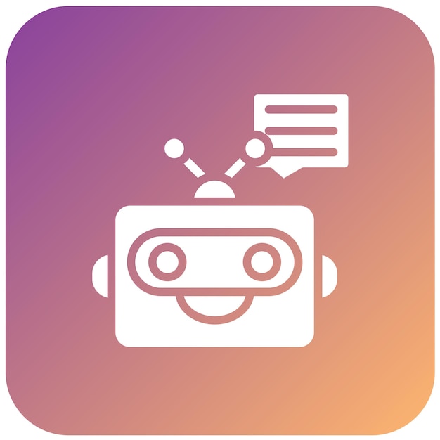 Vectorontwerp Chatbot Icon Style