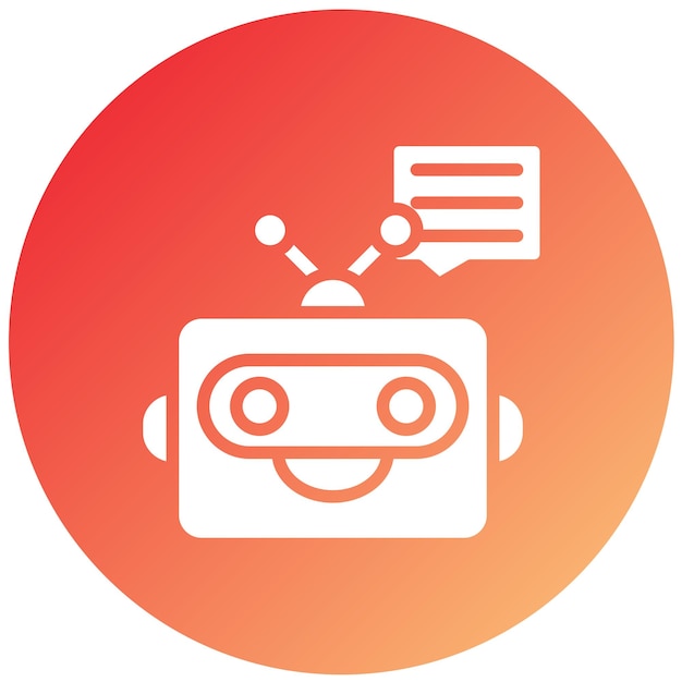 Vectorontwerp Chatbot Icon Style