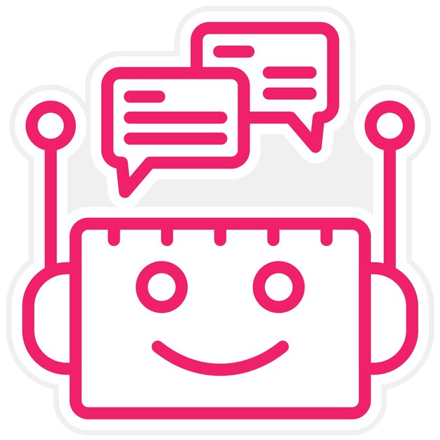 Vectorontwerp Chatbot Icon Style