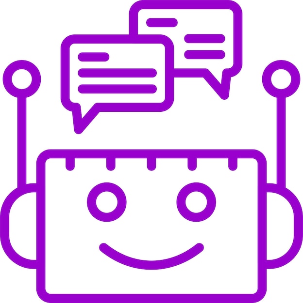 Vectorontwerp Chatbot Icon Style