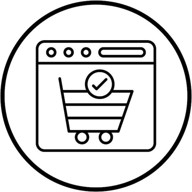 Vectorontwerp Checkout Icon Style