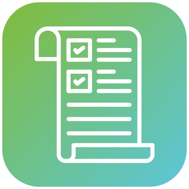 Vectorontwerp Checkout Samenvatting Icon Stijl