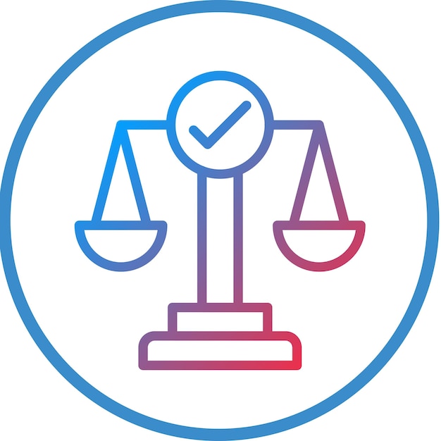 Vectorontwerp Checks and Balances Icon Style