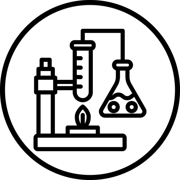 Vectorontwerp Chemie Experiment Icon Style