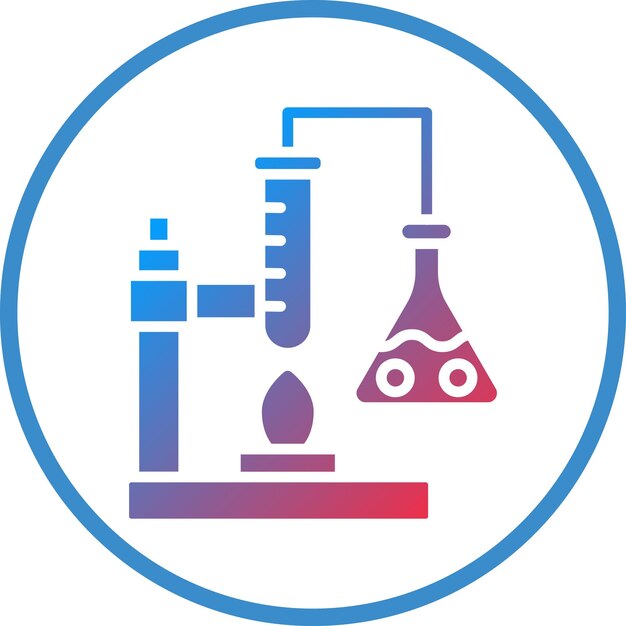 Vectorontwerp Chemie Experiment Icon Style