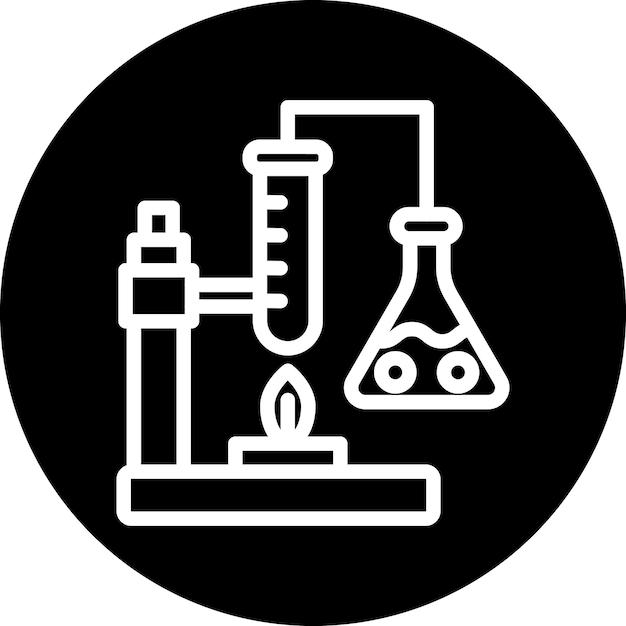 Vectorontwerp Chemie Experiment Icon Style