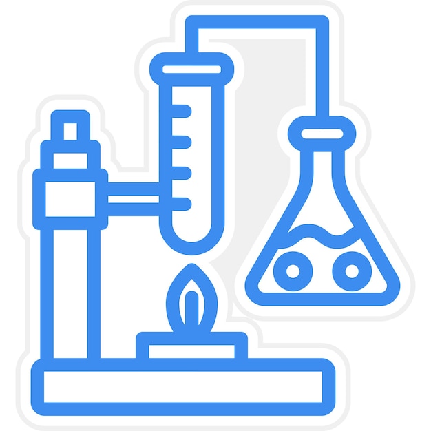 Vectorontwerp Chemie Experiment Icon Style