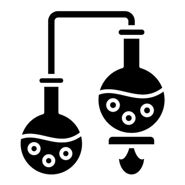 Vectorontwerp Chemie Experiment Icon Style