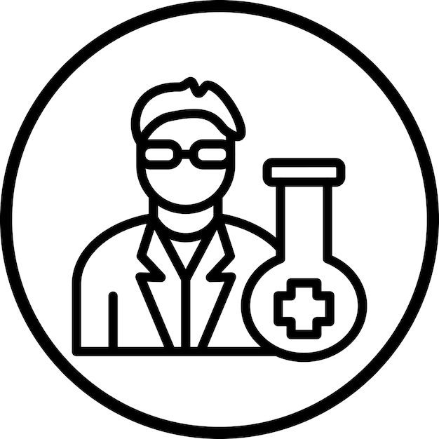 Vectorontwerp Chemist Icon Style