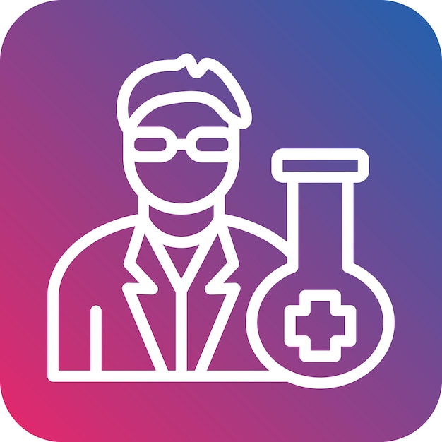 Vectorontwerp Chemist Icon Style