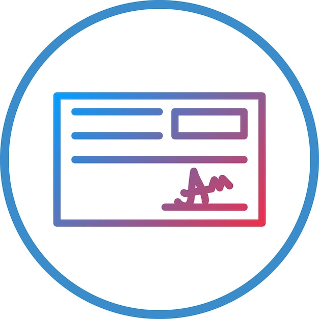 Vectorontwerp Cheque Icon Style