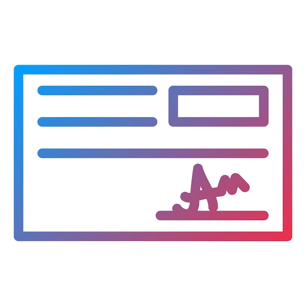 Vectorontwerp Cheque Icon Style