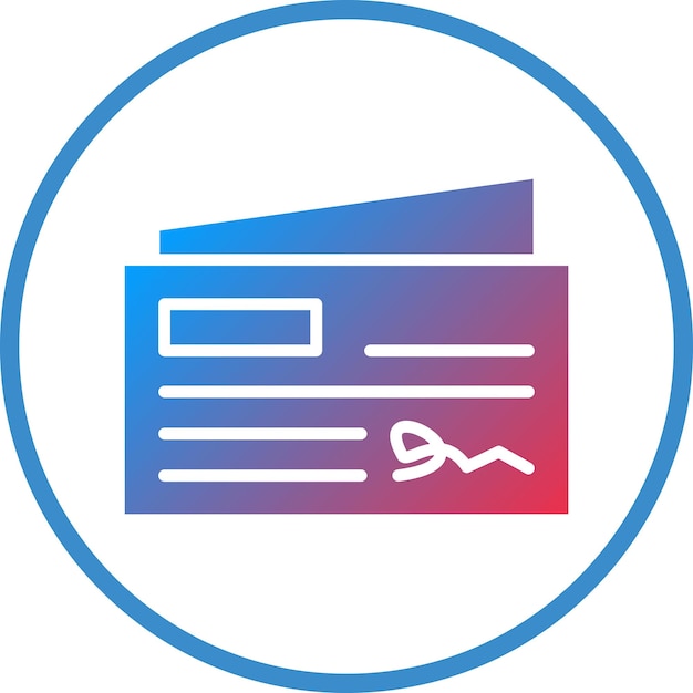 Vectorontwerp Cheque Icon Style