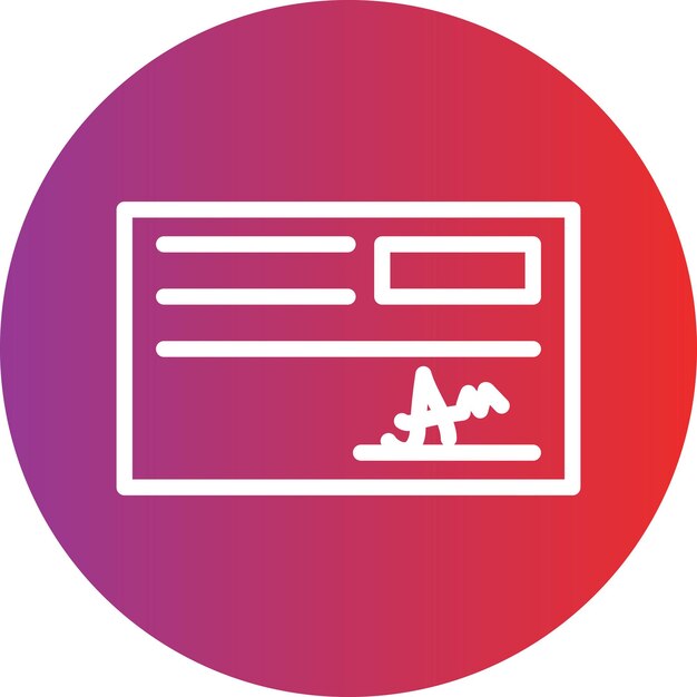 Vectorontwerp Cheque Icon Style