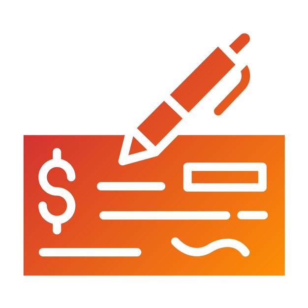 Vectorontwerp Cheque Icon Style