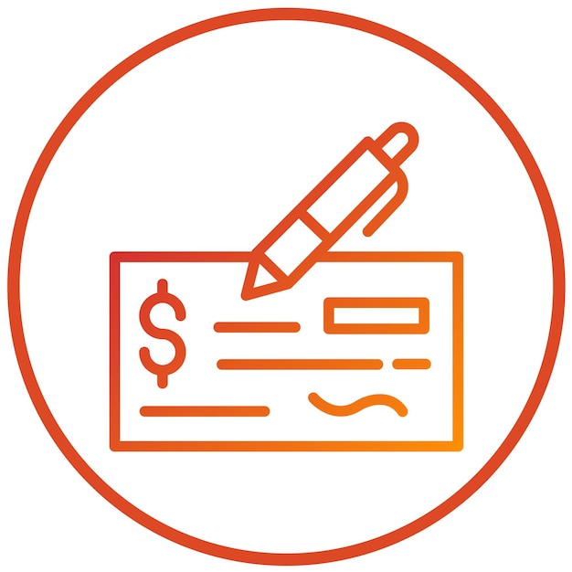 Vectorontwerp Cheque Icon Style