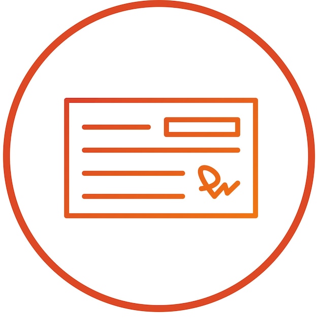 Vectorontwerp Cheque Icon Style