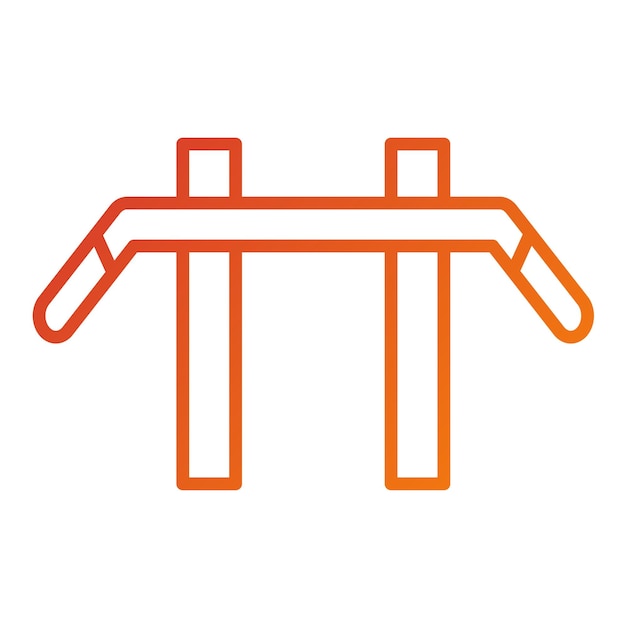 Vectorontwerp Chin Up Bar Icon Style