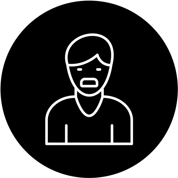 Vectorontwerp Choking Feeling Icon Style