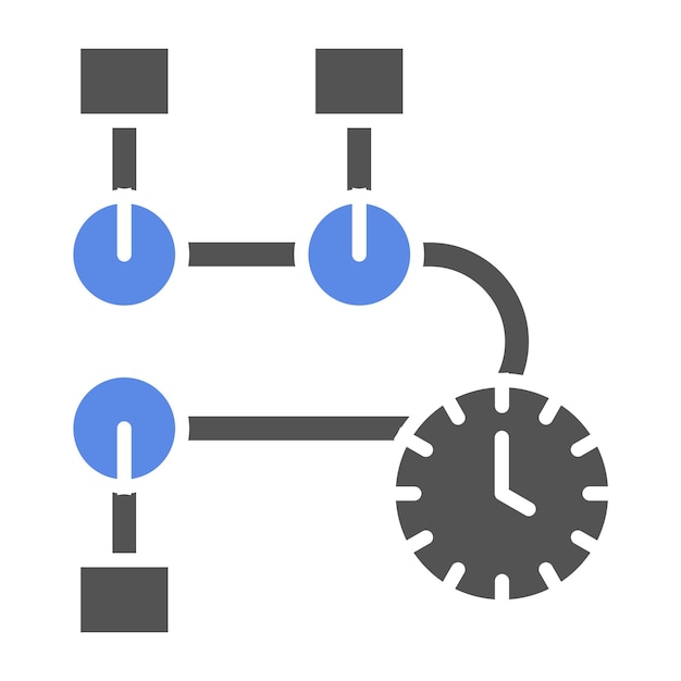 Vector vectorontwerp chronologie icon stijl