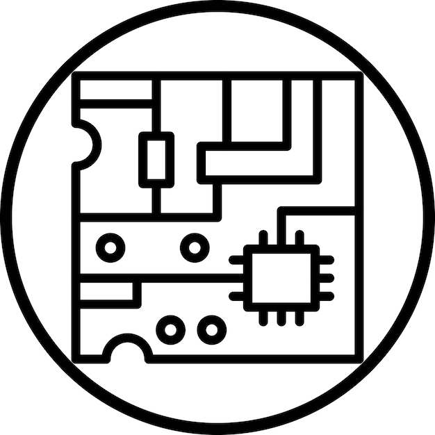 Vectorontwerp Circuit Board Icon Style