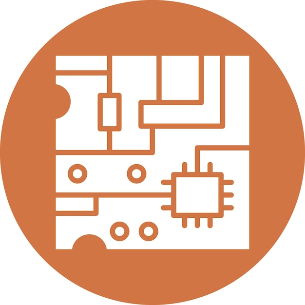 Vectorontwerp Circuit Board Icon Style