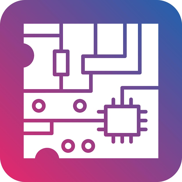Vectorontwerp Circuit Board Icon Style