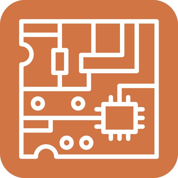 Vectorontwerp Circuit Board Icon Style