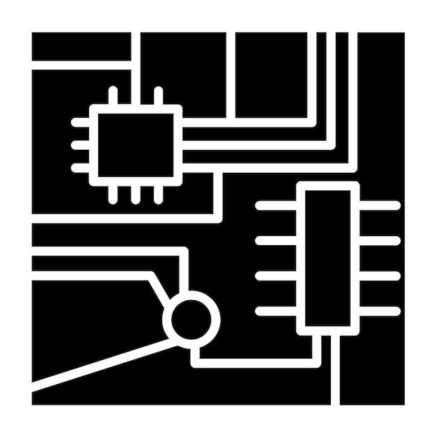 Vectorontwerp Circuit Board Icon Style