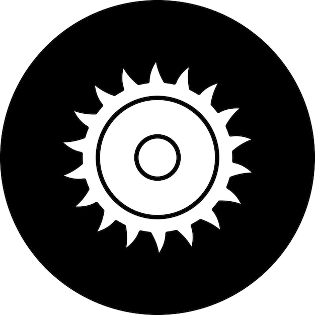 Vectorontwerp Circulaire zaag Icon Stijl