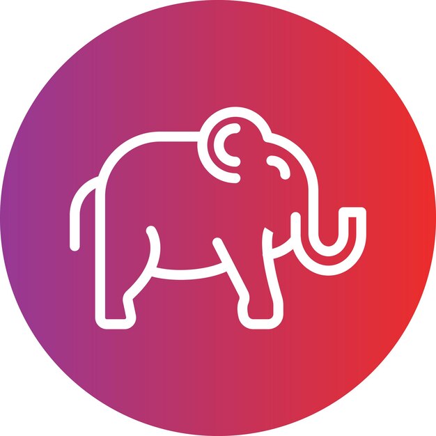 Vectorontwerp Circus Elephant Icon Style