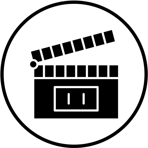 Vectorontwerp Clapperboard Icon Style