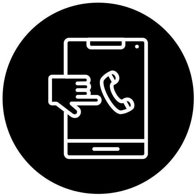 Vectorontwerp ClicktoCall Icon Stijl