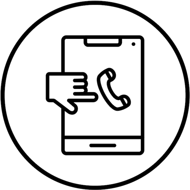 Vectorontwerp ClicktoCall Icon Stijl